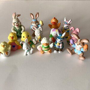 Bundle of 14 Eater Figures Figurines Bunny Rabbits Chicks